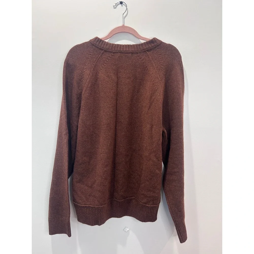 Banana Republic Sweater Mens L Brown Italian Yarn Crewneck